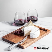 The Swissmar Acacia Board & 2 Stemless Wine Set brings together... from ASI...