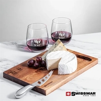 The Swissmar Acacia Board & 2 Stemless Wine Set brings together... from ASI...