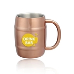 14 oz. Copper Coated S/S Moscow Mule Barrel Mug