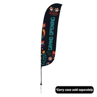 15' Value Feather Sail Sign Kit Single-Sided with Spike Base