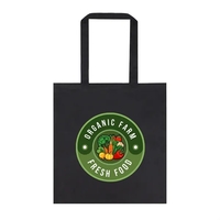 Black colored cotton canvas tote bag with 25"L x 1"W handles... from ASI...