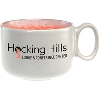 17 oz. mug with an off-white satin finish exterior and shiny... from ASI...