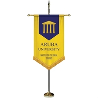 30" x 48" Premium Custom Digitally Printed Gonfalon V-Cut Banner with... from...