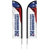 8' Double Sided Portable Half Drop Banner with Hardware Set. ACTUAL... from...