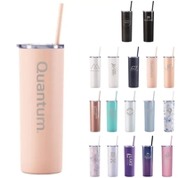 Maars 20 ounce insulated stainless steel skinny drinking tumbler with...