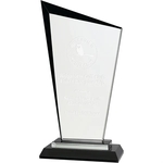 9" Black Razor Glass Award