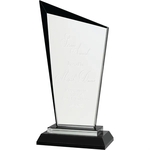 8" Black Razor Glass Award