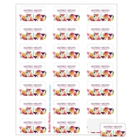 Rectangle Sheeted Button Sticker Labels