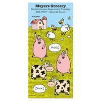 Charlie Cartoon Sticker Sheet w/ Farm Animals