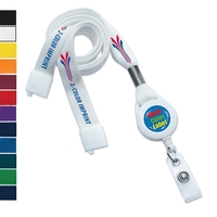 Unique custom lanyard/badge reel combo includes a free breakaway. Both...