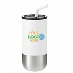 Stainless Steel Insulated 16 oz Tumbler with Straw