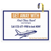 Large durable, all weather corrugated yard sign, 2 side imprint.... from ASI...