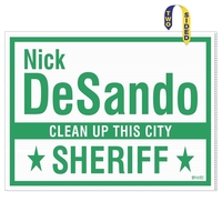 Large durable, all weather two sided corrugated yard sign... from ASI 56950...