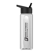 Garyline® Boss Embossed RPET Bottle with Flip-Straw Lid -...... from ASI...
