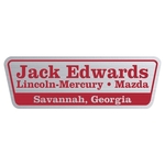 Stock Trapezoid Brushed Chrome Car-Cals Decal (1 7/8"x5