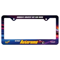 Auto License Frame w/ 2 Holes & Large Bottom Straight Panel.... from ASI...