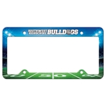 Auto License Frame w/ 4 Holes & Large Top Straight Panel