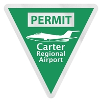 Triangle Clear Polyester Numbered Inside Parking Permit