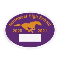 2" x 2 3/4" decal made of clear static cling material... from ASI 56950 Gill...