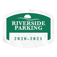 Curved Rectangle Clear Polyester Numbered Inside Parking