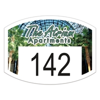 1 1/2" x 2" parking permit decal made of white vinyl... from ASI 56950 Gill...