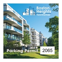 3" x 3" parking permit decal made of white vinyl with... from ASI 56950 Gill...