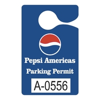 Plastic hanging parking permits with alphanumeric and consecutive numbering...