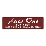 Stock Rectangle Clear Polyester Car-Cals Decal (1 3/4"x5