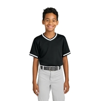 Sport-Tek Youth Tough Mesh V-Neck Baseball Jersey... from ASI 84863 SanMar