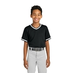 Sport-Tek Youth Tough Mesh V-Neck Baseball Jersey