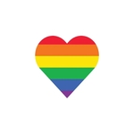 Rainbow Heart Sticker