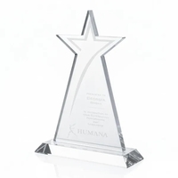 Optical crystal star top shaped award completed with a star design.... from...