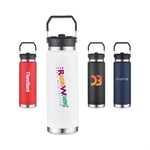 30 Oz. Vacuum Bottle with Straw and Carry Handle