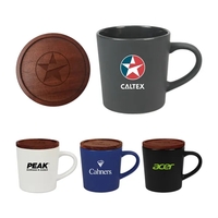 16 Oz. Ceramic Mug with Lid/Coaster
