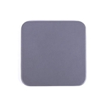 Gray Leatherette Single Coaster, Square