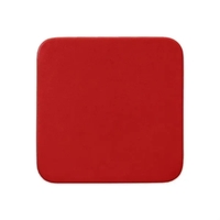 Square coaster made of leatherette material in a dark green color.... from...