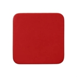 Red Leatherette Single Coaster, Square