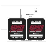 Post-CalsA® Postcard w/ 2 White Vinyl Rounded Corner Static