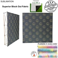 7.5' Straight Wall Full Height Tension Fabric Pop-Up Display