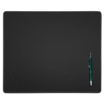 Black Leatherette 17" x 14" Conference Pad w/White Stitching