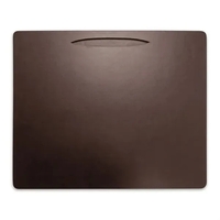 Chocolate Brown Leatherette Conference Table Pad with Pen Well, 17" x... from...