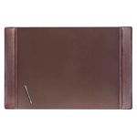 Chocolate Brown Leather 38" x 24" Desk Pad