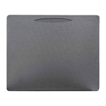 Gray Leather 17" x 14" Conference Table Pad with Pen Well