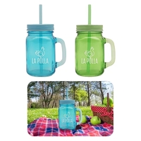 These 15 oz mason jar mugs is made glass and include... from ASI 52710...