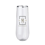 9 oz. Luxor Plastic Stemless Wine Glass (2 Color Imprint)