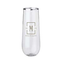 9 oz. Luxor Plastic Stemless Wine Glass (1 Color Imprint)