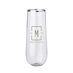 9 oz. Luxor Plastic Stemless Wine Glass (1 Color Imprint)