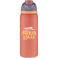 32 oz double wall 18/8 stainless steel thermal bottle with copper... from ASI...