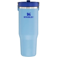 30 oz insulated stainless steel tumbler with flip straw lid, snap... from ASI...