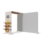 L-Shape Display w/Shelves & TV Bracket - 10'w x 8"h